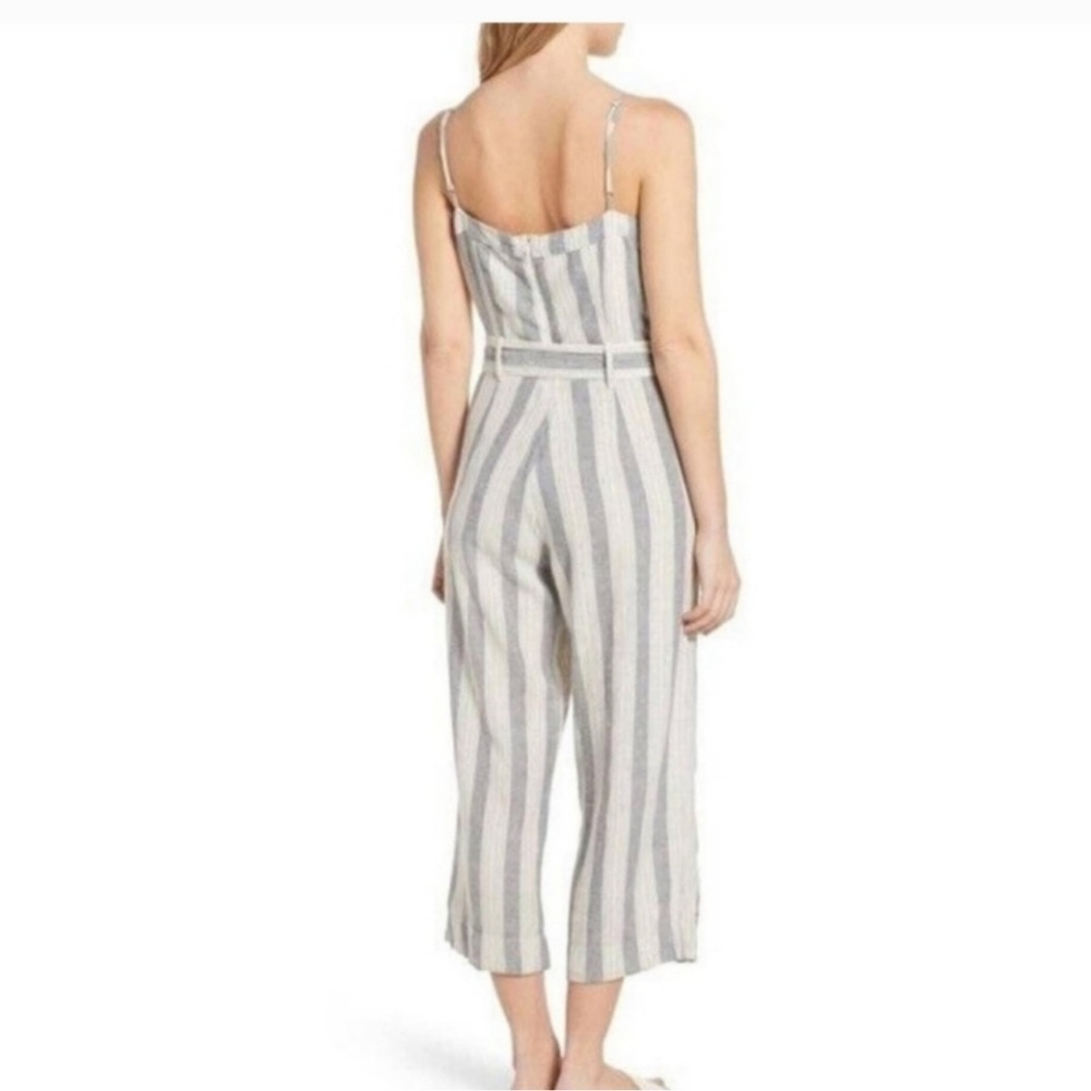 Rails Jumpsuit Womens Large Kyra Grey Striped Pantsuit Size L - Picture 3 of 9